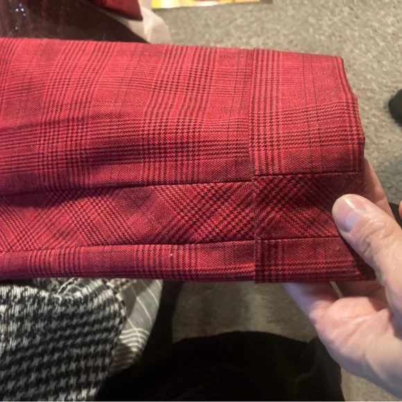 L.A.M.B. Gwen Stefani Plaid Y2K Punk Rock Pants black red skinny low rise - Picture 14 of 16